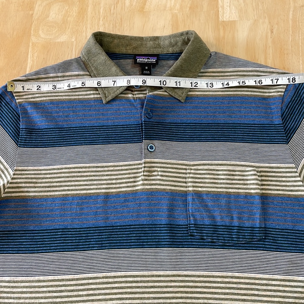 Patagonia Organic Cotton Striped Polo Shirt - Multi Colored - Picture 7 of 14